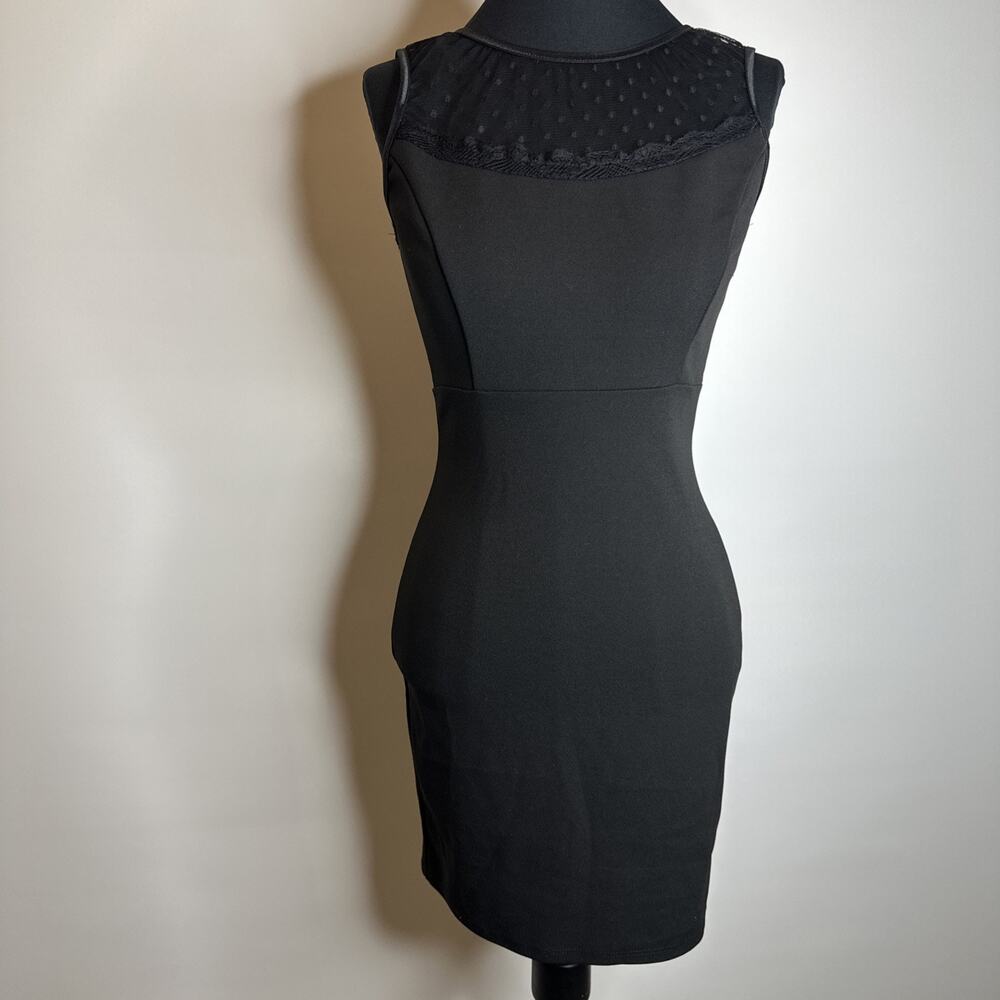 Jump Apparel Little Black Dress LBD Lace High Neck Sz 1/2 Juniors Cocktail Y2K